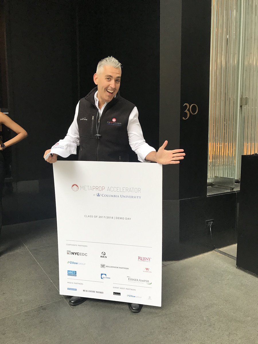 MetaPropNYC's tweet photo. The #hustle is real: @aaronnblock at @MetaPropNYC's "Open House" event @spacioushq. #MPOpenHouse https://t.co/lt7Z8x1cAZ