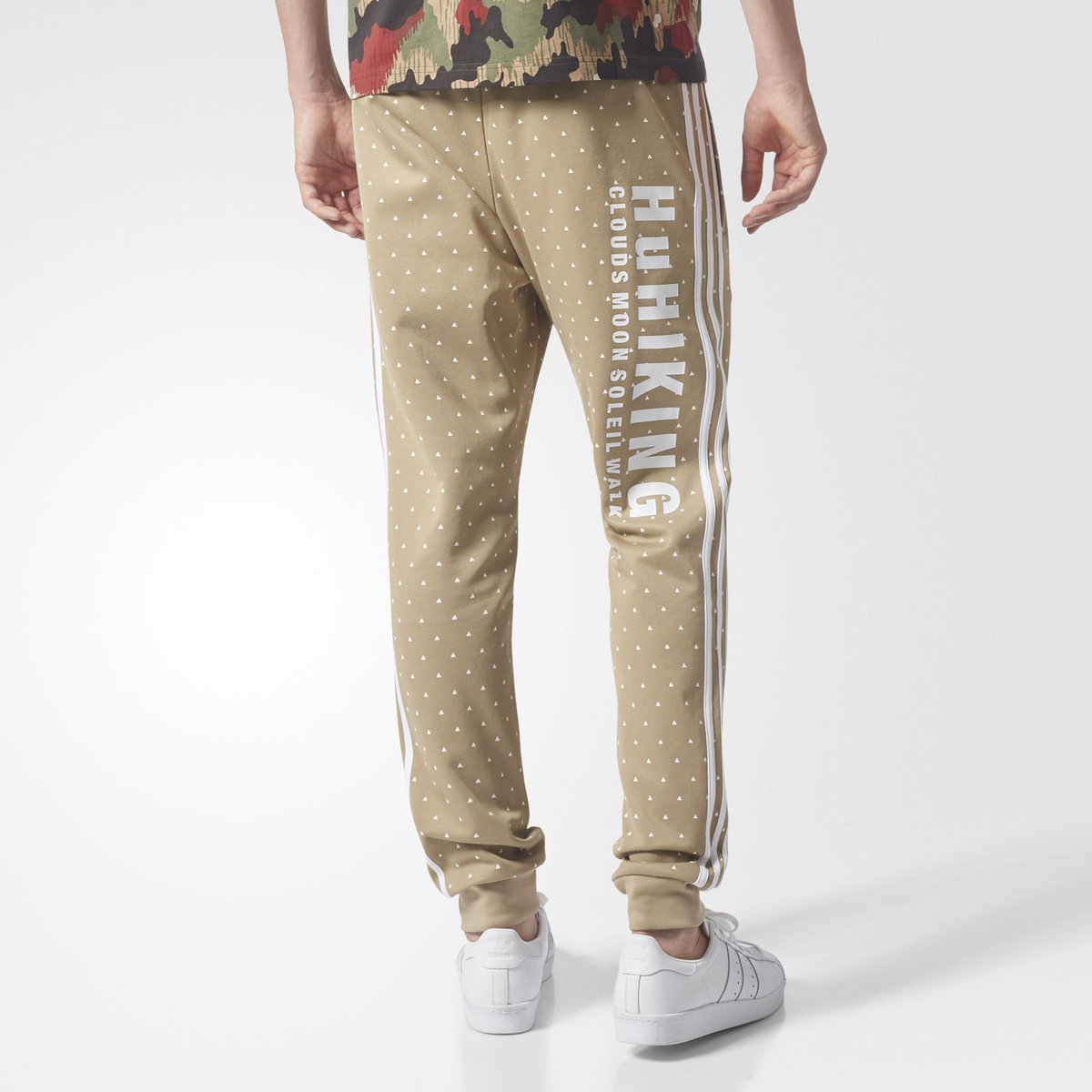 adidas track pants beige