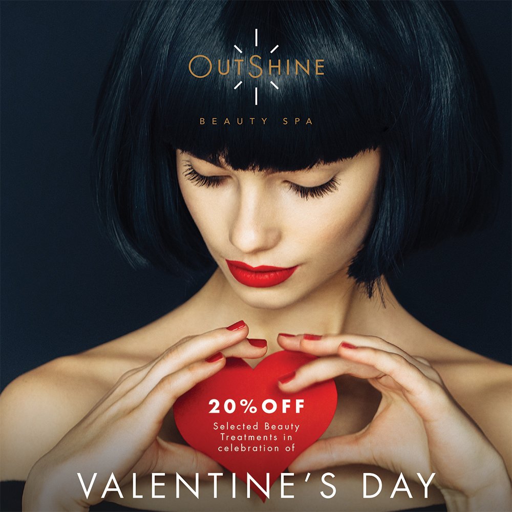 OutshineLincoln's tweet photo. VALENTINE’S DAY SPECIAL OFFER

20% OFF Selected Beauty Treatments

Make the most of our Valentine’s Day offer and receive a 20% discount on facial, nailcare, and Mii Make-up &amp; Brows. 

Please quote Love2018 when booking your treatment.

Call us on 01522 808 808 https://t.co/CopZa4avyH