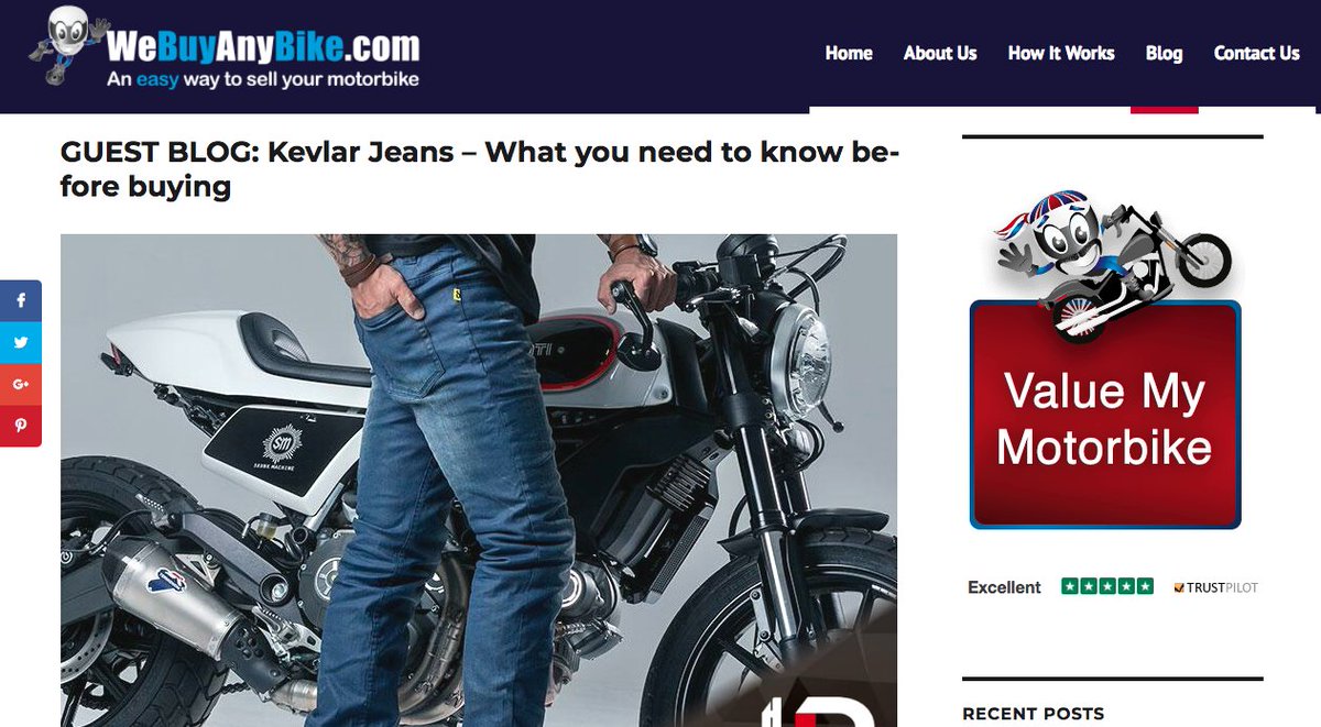 LDMotorcycles's tweet image. Thanks to @WeBuyAnyBikeCom for publishing our latest article - Giving you everything you should know before getting a pair of Kevlar jeans
Read it here: bit.ly/2DRmImM