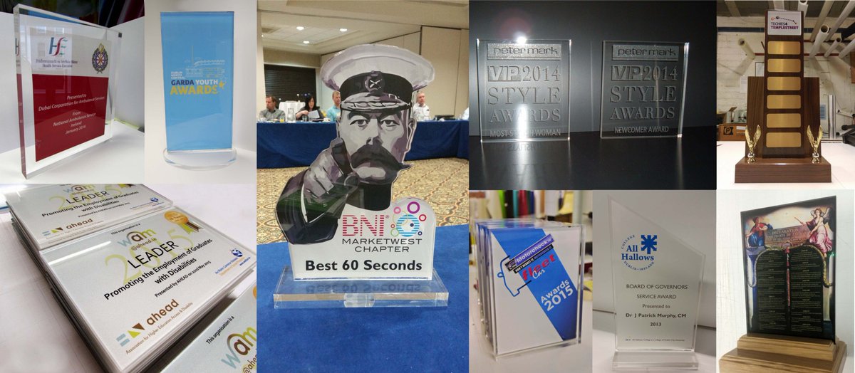 Flynns_ie's tweet photo. Need to get bespoke awards or trophies made to order? Contact us today to discuss your bespoke requirements. Variety of materials and options available! 

https://t.co/hmREUhwoNu https://t.co/8SS4NsrV0N