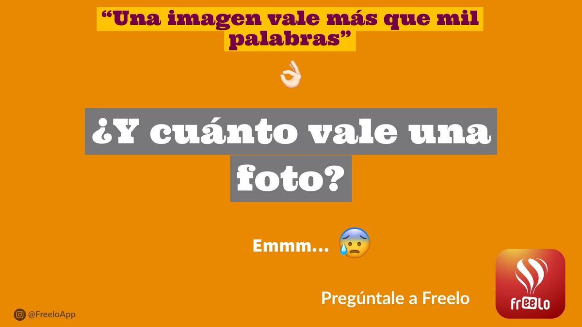 FreeloApp's tweet image. Entonces, ¿cuánto vale una #foto? 🤔