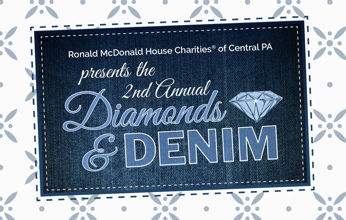 RMHCofCentralPA's tweet photo. Tickets are now available for our 2nd Annual Diamonds &amp; Denim! Join us at @IronstoneRanch April 12 from 6:30 - 8:30 p.m. for a fun ladies night out! https://t.co/UyRgfBjnDG https://t.co/h25KOjCPzM