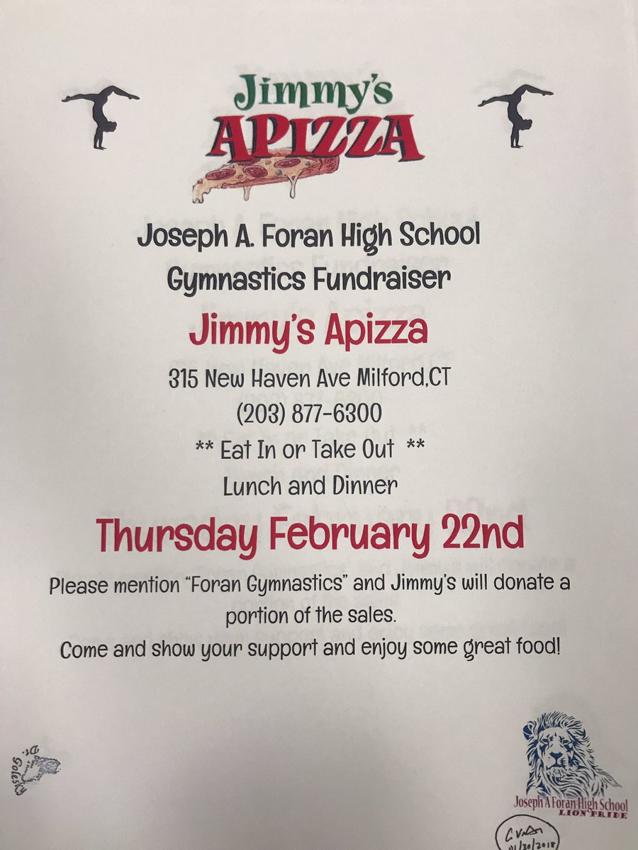 come support foran gymnastics on feb 22nd at jimmys apizza!!! <a href="/ManeStMirror/">Mane Street Mirror</a>