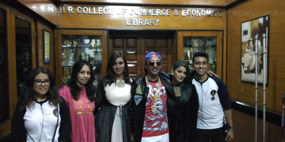 @ArshiKOfficial with #AkaahDadlani at #HRcollege judging the Mr & Ms Blaze #blaze