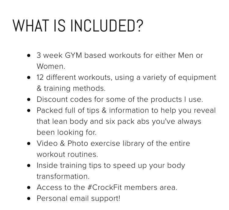 alexcrockford's tweet photo. My #CrockFitAbs plan is a 3 week gym based plan, available worldwide, and it’s only £18! Click the link to learn more! https://t.co/WCnbaa5r5z https://t.co/d8mmBT7XCH