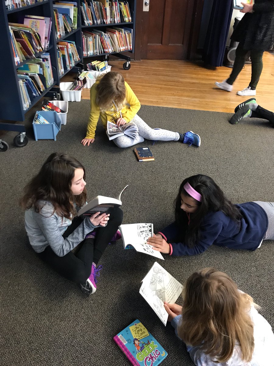 LVanclan's tweet photo. Reading in the library on this  World wide celebration of reading #littvdsb https://t.co/5RnD15MNGP