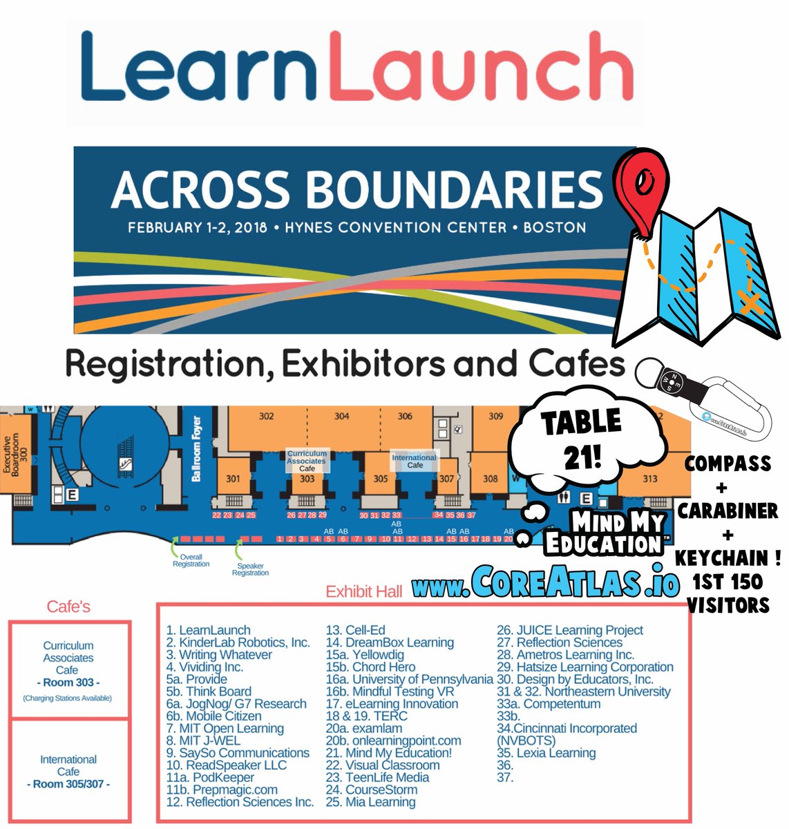 MindMyEdu's tweet photo. After the keynote,
discover how CoreAtlas
helps Teachers
apply the top research
to make learning, visible.
Plus, get a FREE #CoreAtlas compass-carbiner-keychain!
💭 #metacognition 💭
@ #LearnLaunch2018 https://t.co/XoOTZD7l59
