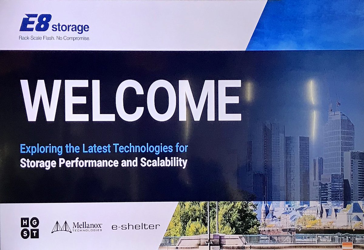 GlobalDC_EMEA's tweet photo. Exploring the Latest Technologies for Storage and Performance and
Scalability. Great day with E8 Storage, HGST and Mellanox. #e8storage #hgst #mellanox #eshelter_com https://t.co/8VU8gVsoB9