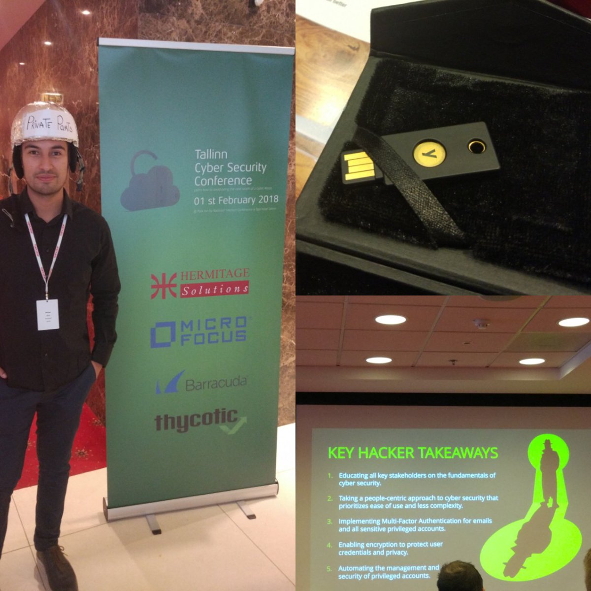 asac25's tweet photo. It was a great day at @Topconf_Cyber amazing speakers and mind blowing ideas and hints. And thanks for the gift #yubikey https://t.co/AupyIhiZmP