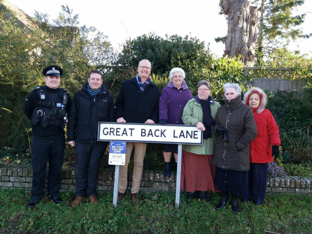 SuffolkTS's tweet photo. A very cold, but successful, No Cold Calling Zone launch today in Great Back Lane, Debenham. Thank you to @HicksCllr and @SuffolkPolice for your support.
Find out how to nominate your road here: https://t.co/IEf219HQW3 https://t.co/u0Qo0fw9Ui
