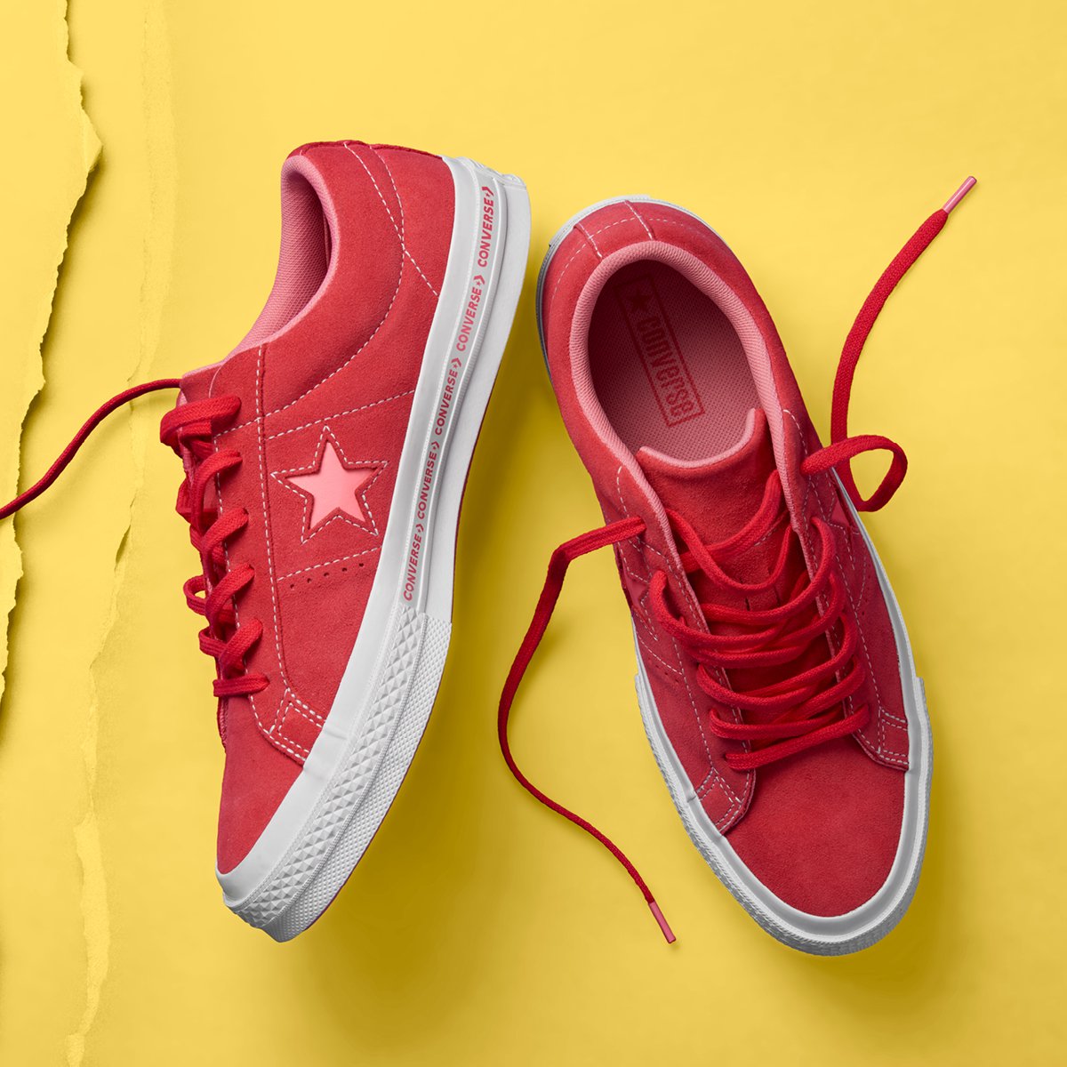 one star pink converse