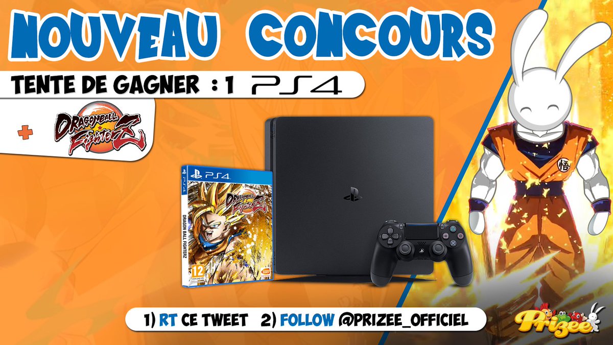 prizee_officiel's tweet photo. 🎁🎁 Info #JeuConcours 🎁🎁
Plsu que 24h pour tenter de gagner le jeu #DragonBallFighterZ et la #PS4 ! #RT+ #Follow @prizee_officiel ! 🍀🍀 Bonne chance à tous 🍀🍀 #Jeu #Concours #DragonBall #DragonBallFighter #DBFZ #DBF #Prizee https://t.co/msRZ0Xp8MD