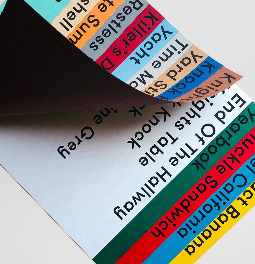 Book 2 of the 52 Book Project is 'Abstract Banana' A colour word game exploring the book as an object. See More: mikelemanski.co.uk/books/book-2-a…  #artistsbooks