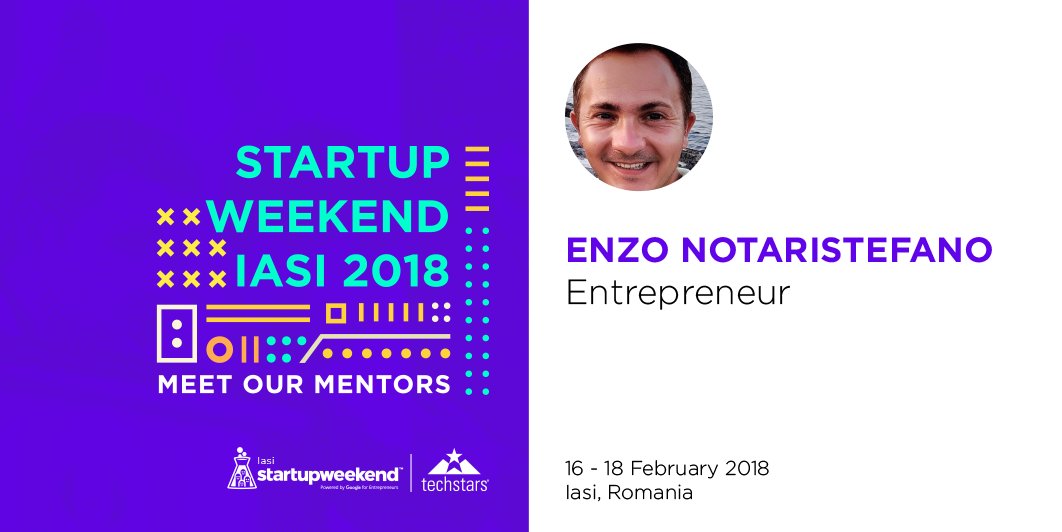 SWIasi's tweet photo. @EnzoNotaristefa is radical about the meaning of "startup", crazy about innovation and the importance of building a Startup Ecosystem in Europe: "I love to spend time working with great people who show passion about their work." 
Meet him at #SWIași2018: https://t.co/8POfFfopBf https://t.co/Mbnod0l6me