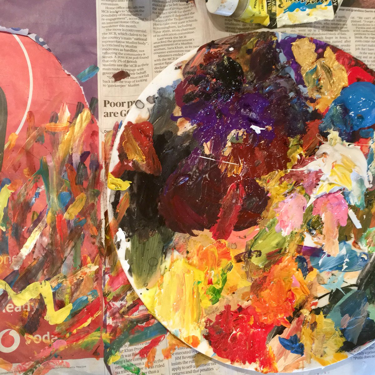 Colorful afternoon! #paint #palette #colour #design #artist #gallery #painting