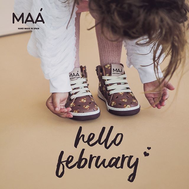 MAASHOES's tweet photo. Welcome February! We're sure this month will be the cooolest 👊😼 Don't you think? | ¡Bienvenido febrero! Estamos seguros de que este mes será unos de los más molones👊😼, ¿no creéis? #maashoes #handmadeinspain #kidshoes #coolshoes #colorfulshoes #comfys… https://t.co/Ntwlv9krjv https://t.co/a4vVQy2mi4