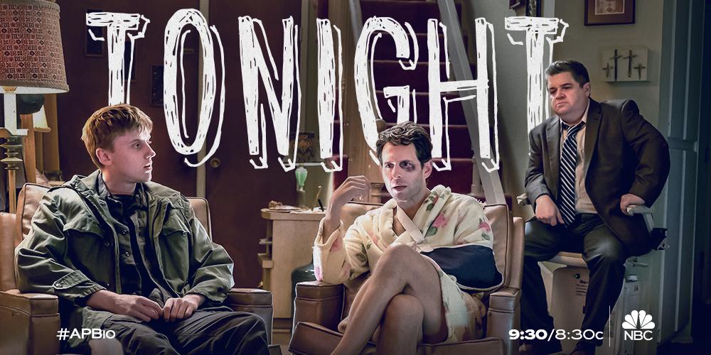 Come see <a href="/GlennHowerton/">Glenn Howerton</a> and <a href="/pattonoswalt/">Patton Oswalt</a> in the principal's office for the special preview of #APBio TONIGHT at 9:30/8:30c on @NBC.