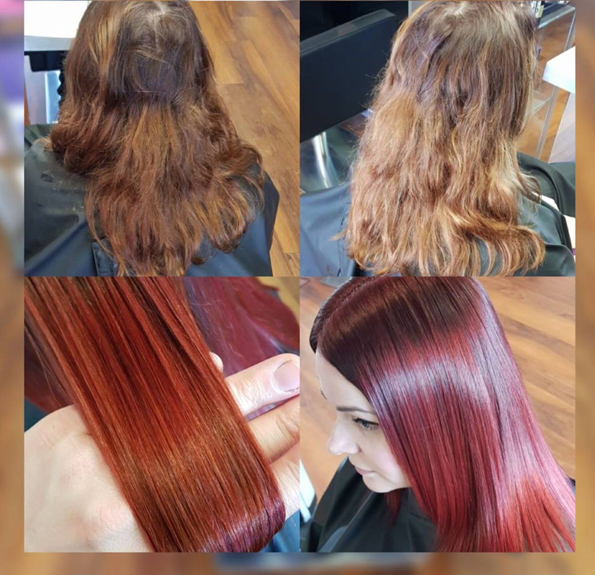 ParadoxHair's tweet photo. Gorgeous, rich, firey red today by Luke...the shine and condition is fantastic! Goldwells Multi tonal colours with a rich, glossy, mirror finish. All styled using KMS. https://t.co/0wcfBHMldE