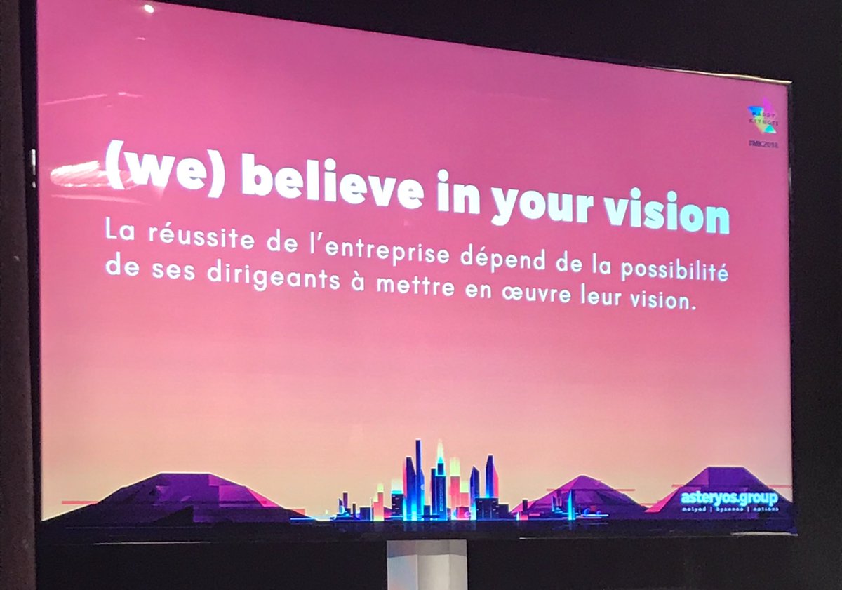 La vision du (des) dirigeant (s) est capital pour mener l’entreprise au succès. Le financement doit leur offrir temps et vitesse pas leur couper les ailes. #MK2018