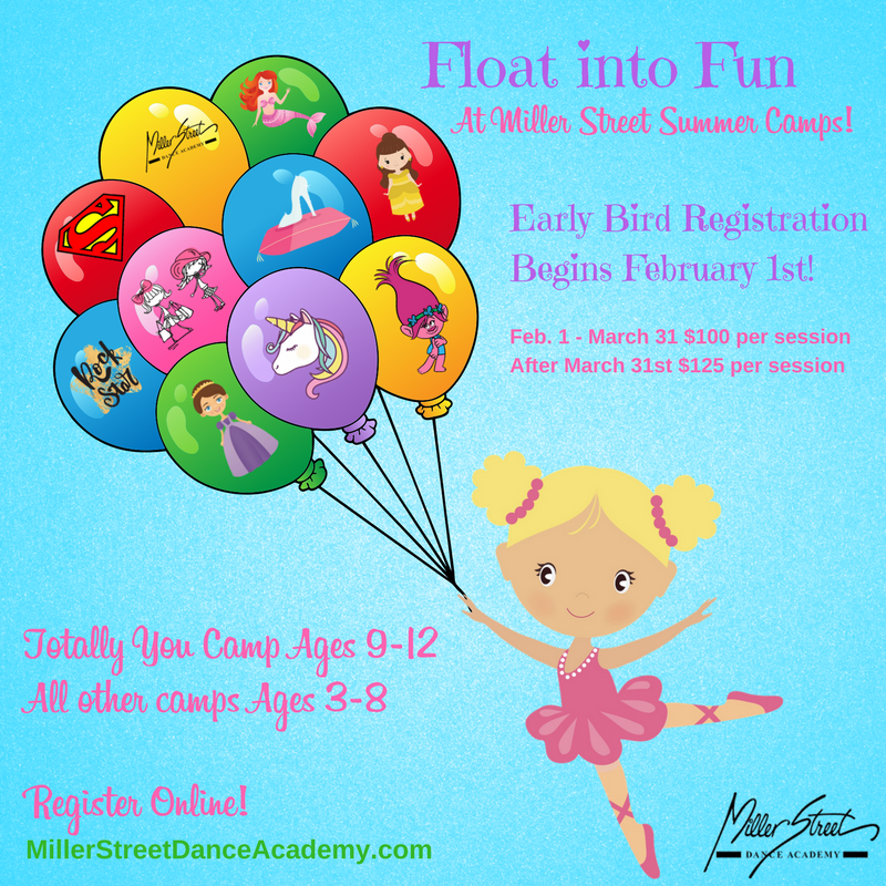 Millerstdance's tweet photo. SUMMER REGISTRATION IS OPEN! Our summer sessions and summer camps are ready for you to register! We have so many new themes this year - Register at https://t.co/HZp1UYLAZ9! https://t.co/pdWUUgmN2g
