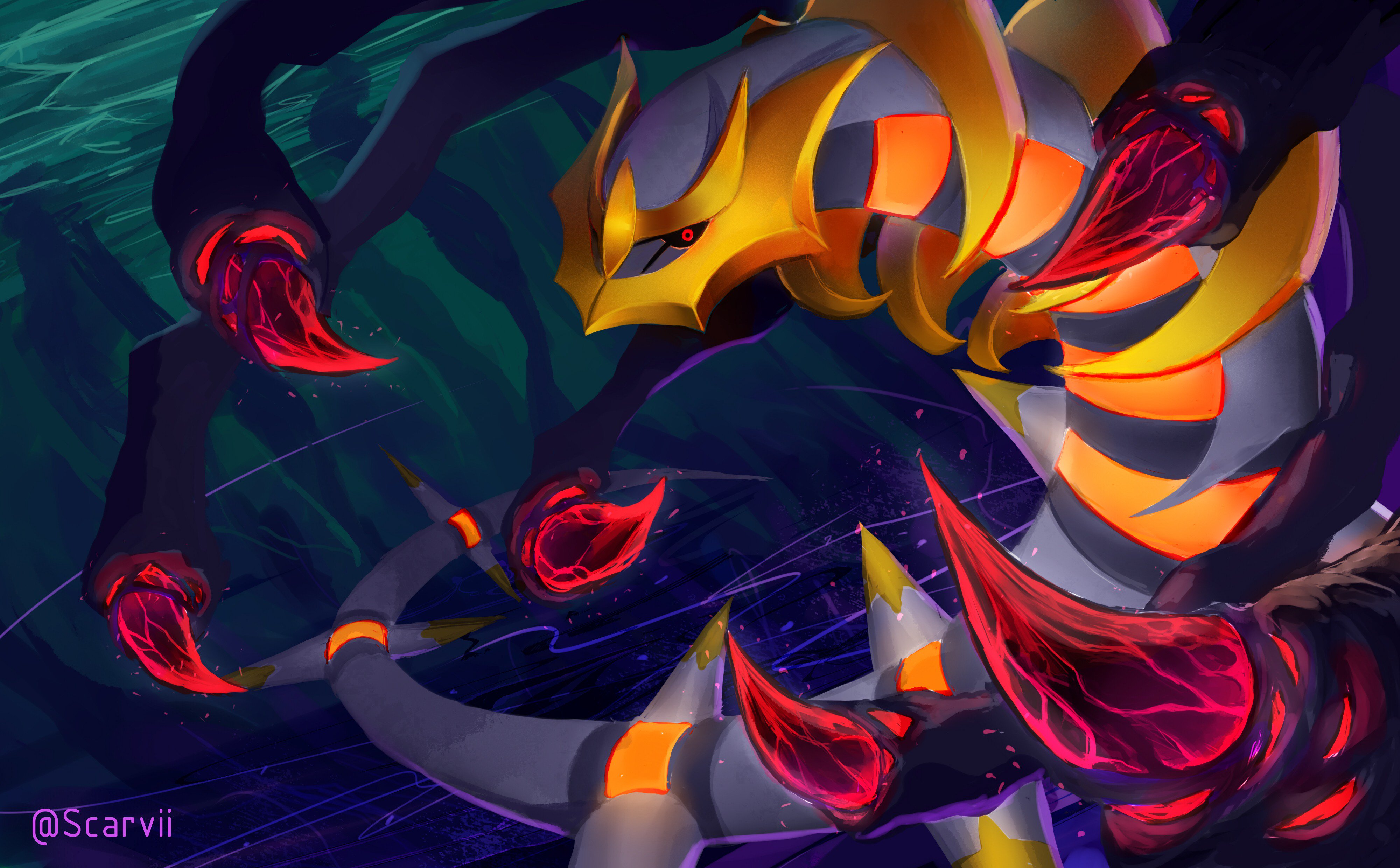 Shiny Giratina artwork.