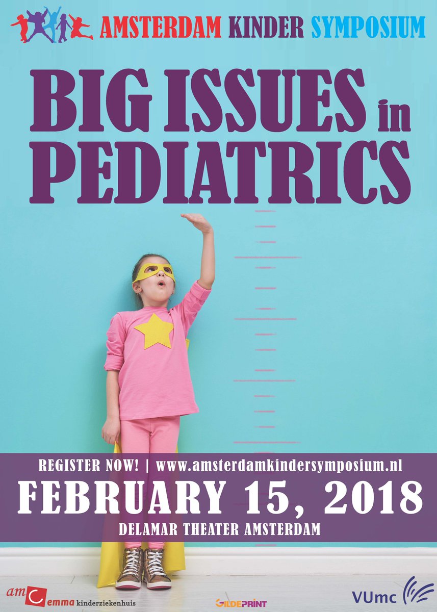 KinderSymposium's tweet photo. Befor you know it, the #Amsterdamkindersymposium #AKS will be there, so please register for a day full of recent information on pediatric research on February 15th. https://t.co/vKOr7HyCby