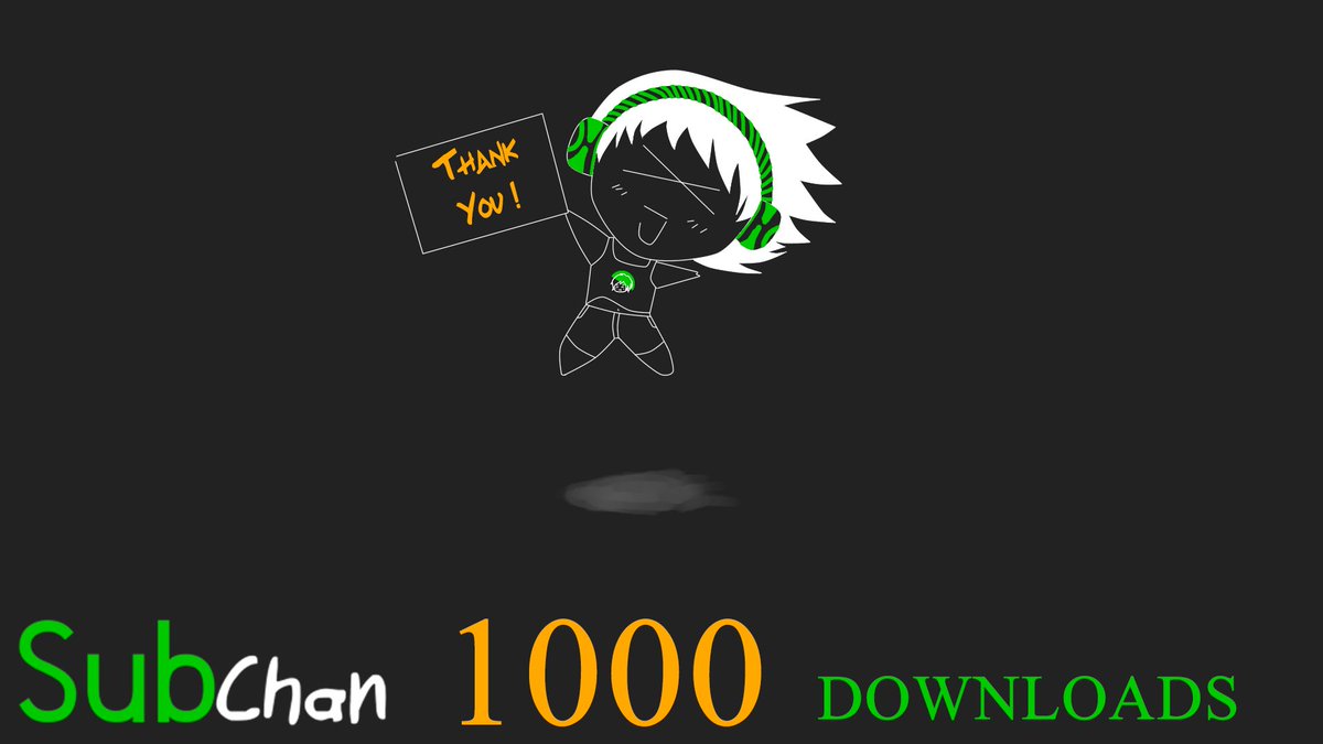 Subchan_app's tweet image. We reached 1000 downloads !! ^_^