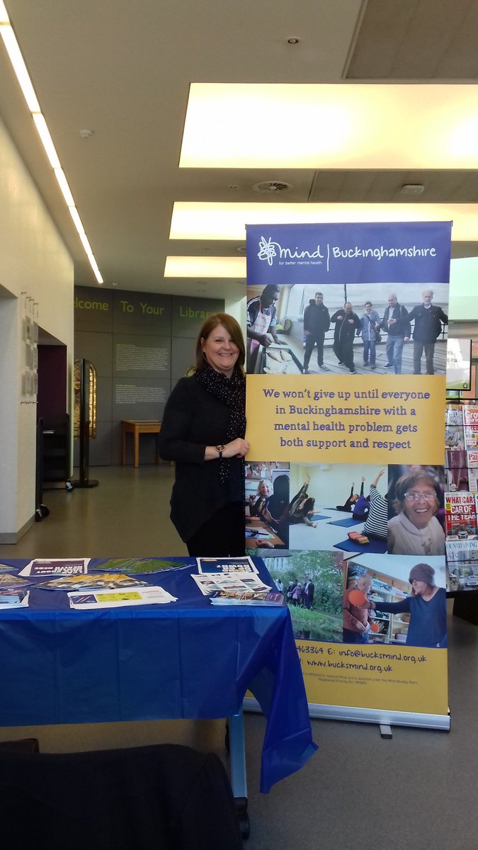 Bucks_Libraries's tweet image. Bucksmind visited #WycombeLibrary today to raise awareness about mental health. "We won't give up until everyone in Buckinghamshire with a mental health problem gets both support and respect". Thank you for your support! bucksmind.org.uk CH