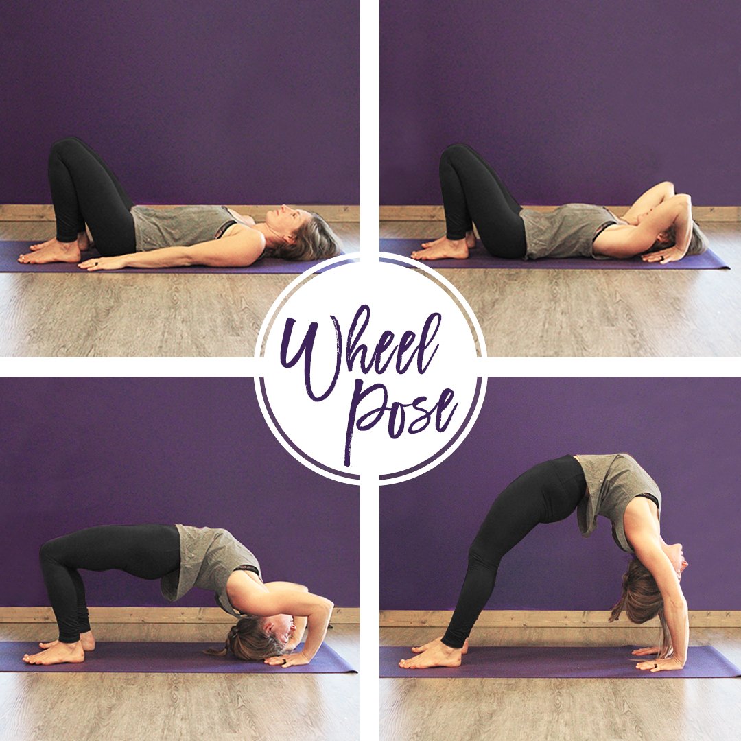 This month's Pose of the Month is Wheel Pose! Follow our steps and try the pose for yourself, and tag us in your photos with #YogaFitLife.