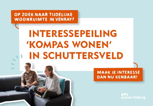 Ben je op zoek naar woonruimte in Venray, maar heb je niet genoeg inschrijftijd? Dan is een kompaswoning in het Schuttersveld iets voor jou! Tijdelijke wonen mét behoud van inschrijftijd. In welk type woning heb jij interesse?  goo.gl/QAdhnT