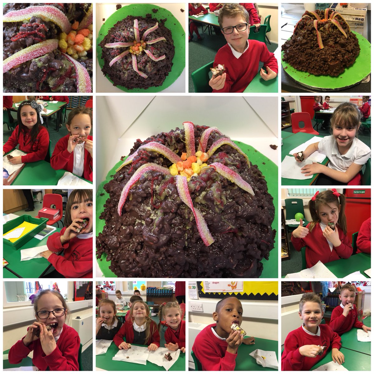 missrefoster's tweet photo. Another very creative, very delicious piece of homework! A clever chocolate volcano erupting with rainbow laces and rainbow drops!
(Marshmallows were also hiding inside! 😊)🌋
@BoothferryPS https://t.co/9hSKpM8XSb