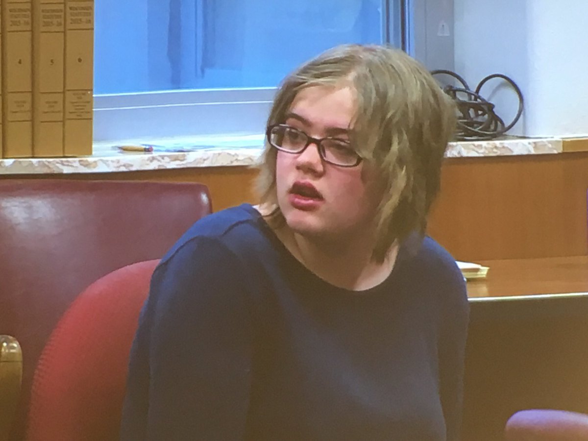 NickBohrWISN's tweet photo. Psychologist: #Slenderman stabber Morgan Geyser still hears voices from a character she calls “Maggie.”  Geyser’s attorney is asking she be granted supervised release from a mental hospital, which would be a surprise if it’s granted by judge at her sentencing.  #WISN12 https://t.co/WjhKt78v3U