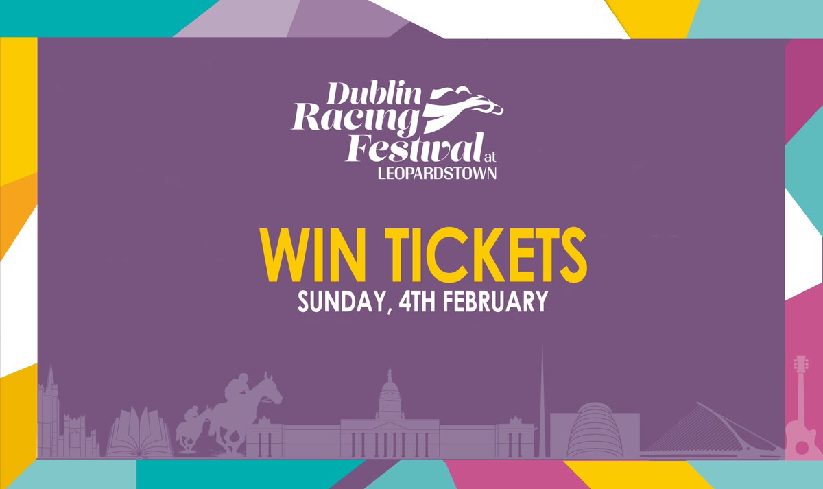 Only two days left to #DublinRacingFestival and we are feeling generous today! RT to be in a chance to win a pair of tickets to Day 2 (4th of Feb) @leopardstownRC