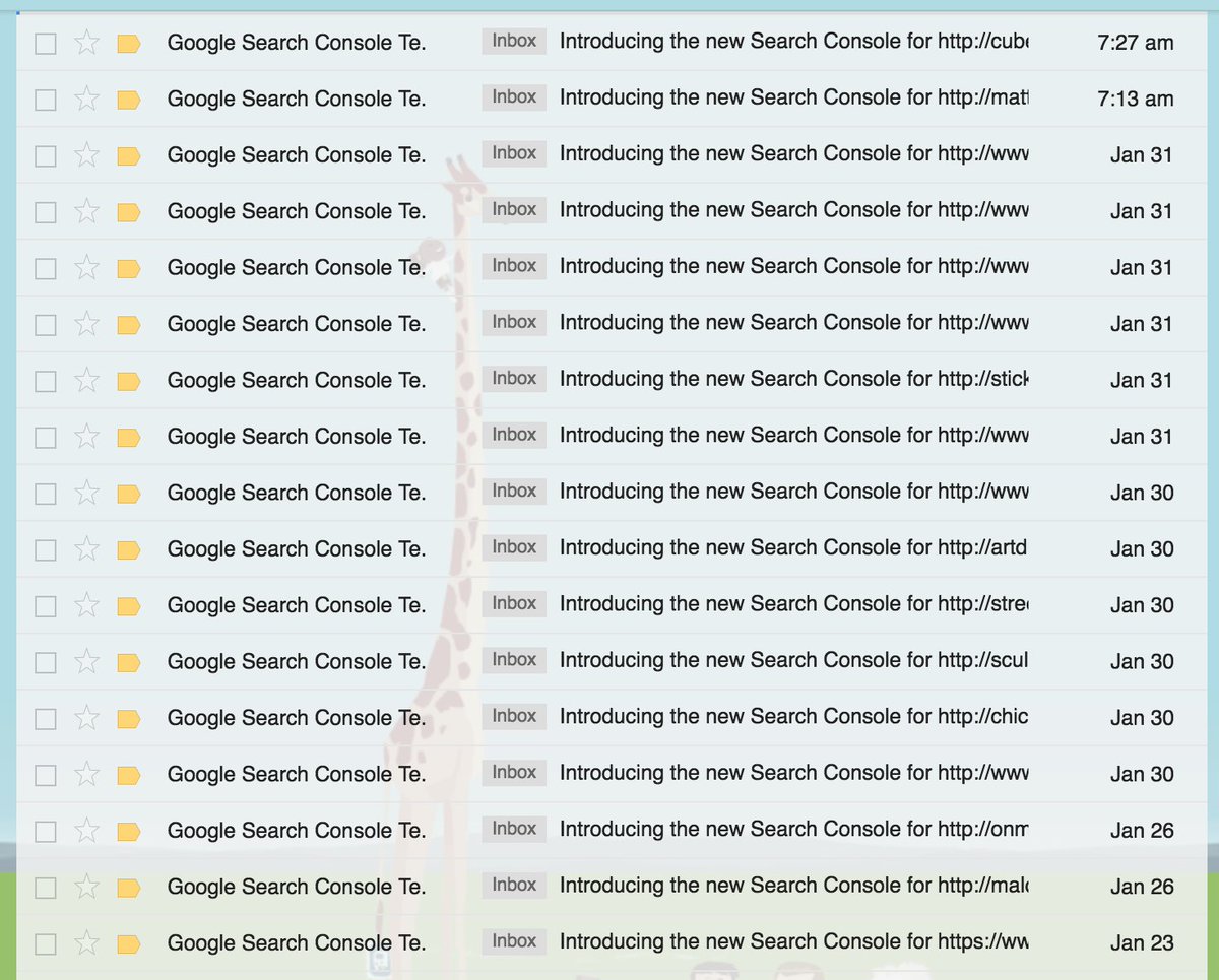 mattmaldre's tweet image. You realize you manage a lot of websites, when Google releases an update to their Search Console. #NotificationOverload