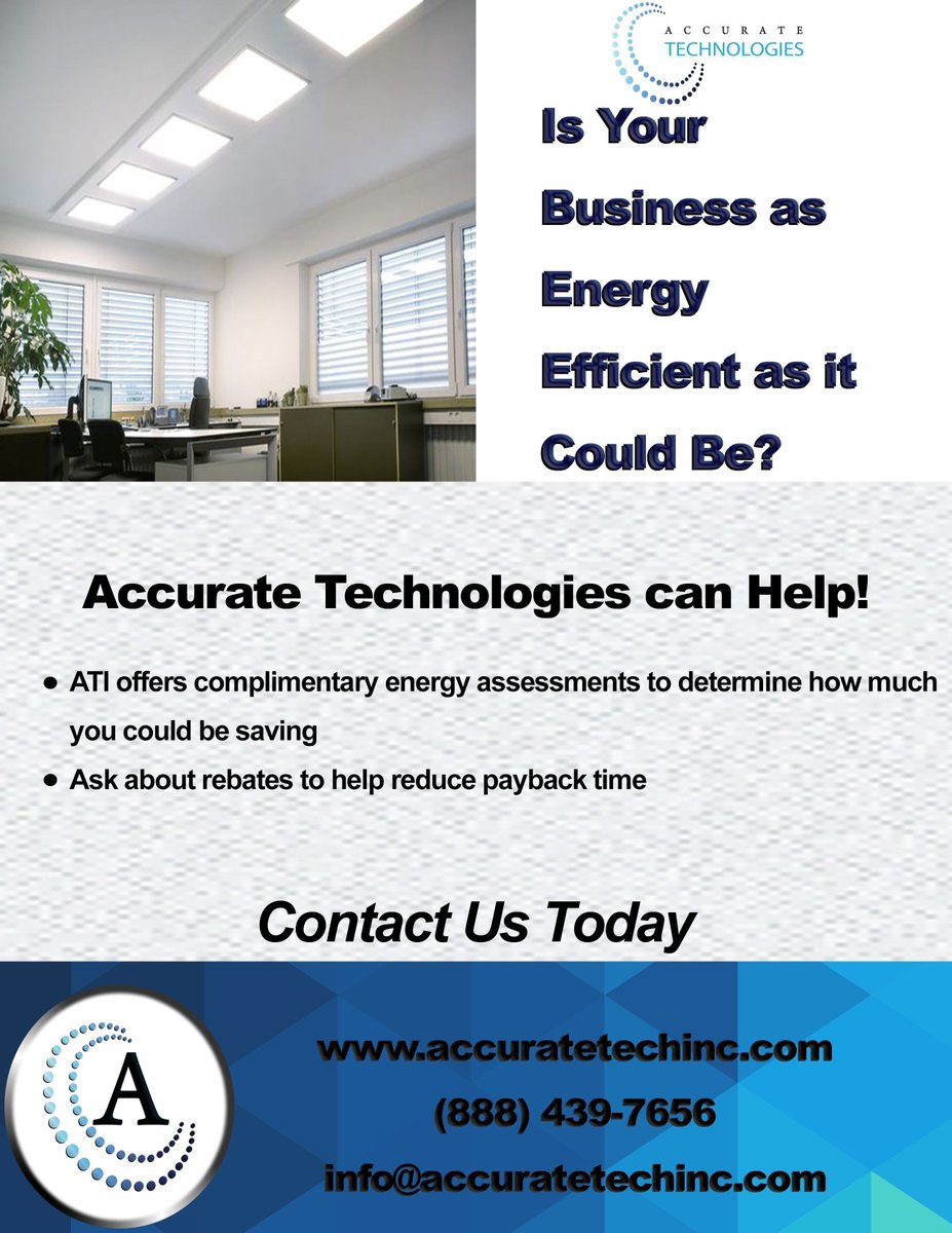 Is your Business as Energy Efficient as needed? Contact us to learn what steps to take. For a free energy audit call (888) 439-7656