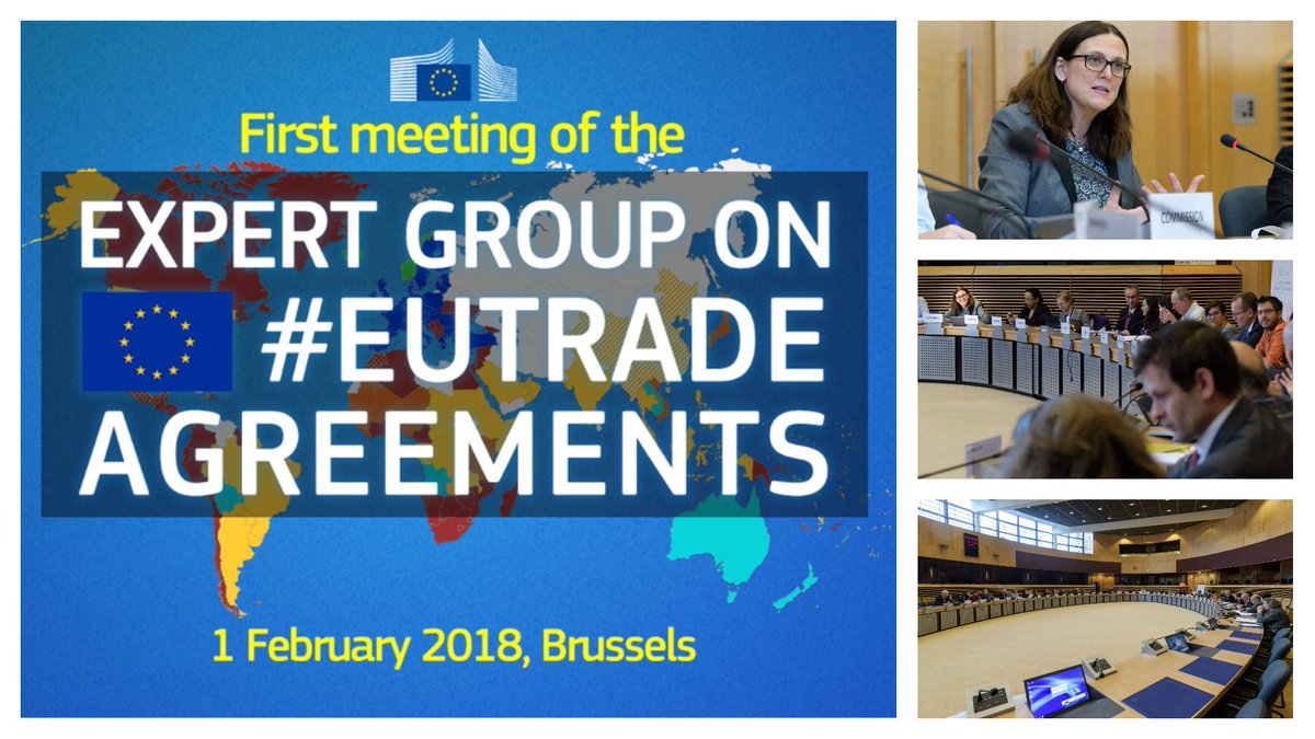 Trade_EU's tweet photo. 🗺🇪🇺 We hosted the kickoff meeting of the new Expert Group on #EUtrade Agreements, comprised of 30 EU organisations, to jointly discuss important trade topics that touch Europeans of all walks of life. 👉 https://t.co/D4xAmcujOo https://t.co/jqLODFZBPs