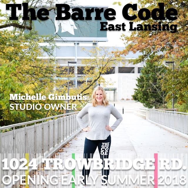 BarreCode_MetD's tweet image. #SpartanNation... look whats coming your way! We are so proud of Michelle Gimbutis - a beloved member of our Metro Detroit Barre Code Fam - for following her dream and taking the leap of spreading her #BarreCodeLove to EL! We are now 7 strong across the mitten! #BarreCodeNation