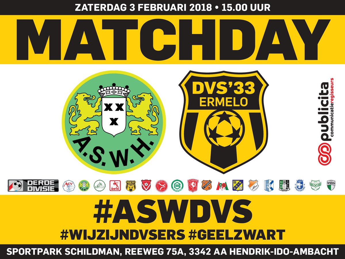 DVS33NL's tweet photo. Voorbeschouwing op @vv_ASWH - DVS’33 Ermelo 
https://t.co/E7YRqtDwll
#aswdvs https://t.co/dgDFoQvxgV