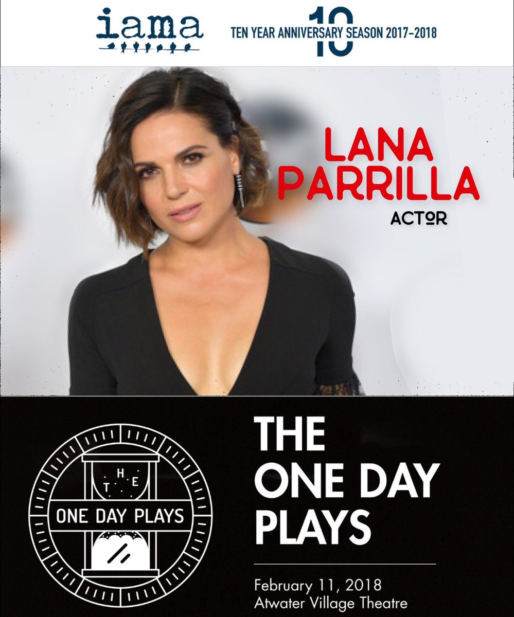 LParrillaNews_'s tweet photo. .@LanaParrilla is confirmed to participate in @IAMATheatre's The One Day Plays at Atwater Village Theatre in Los Angeles on February 11th. 
Tickets available at: https://t.co/6JRh2T7K65 https://t.co/dUM3aKaQDE