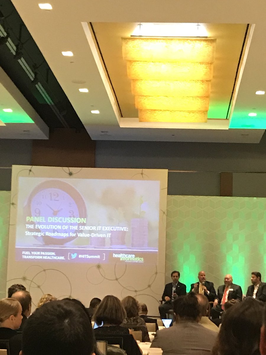 Interesting panel about the role of CIO/IT in transforming healthcare. #HITSummit