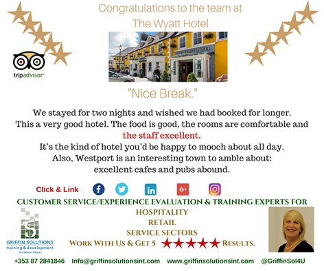 'Staff Excellent' The Wyatt Hotel :))
#DogFriendlyHotel #BotiqueHotel 
#CustomerService #CustomerExperience #CX #training #StaffTraining #SalesTraining #UpSell #Profits #hotel #motivation #EmployeeEngagement #mentoring #success  #growth #business #BusinessSuccess #BusinessGrowth