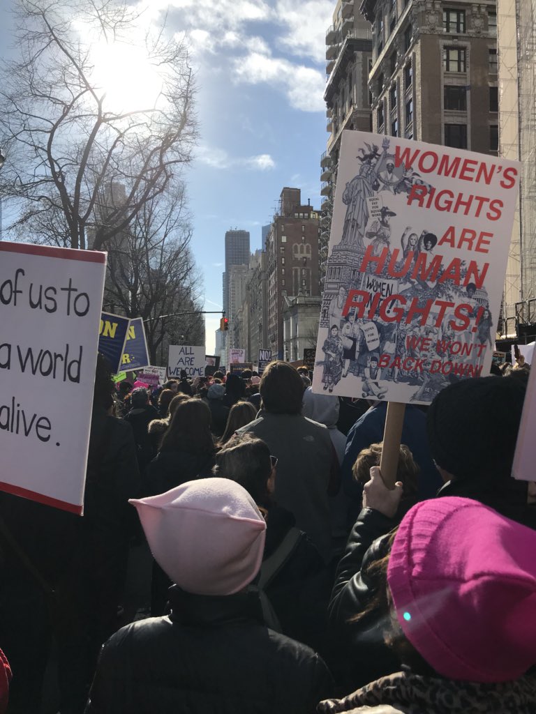 bernbabybern42's tweet photo. Back on twitter and feeling pretty pumped after the women’s march in NYC! https://t.co/OOcF1jZdSO
