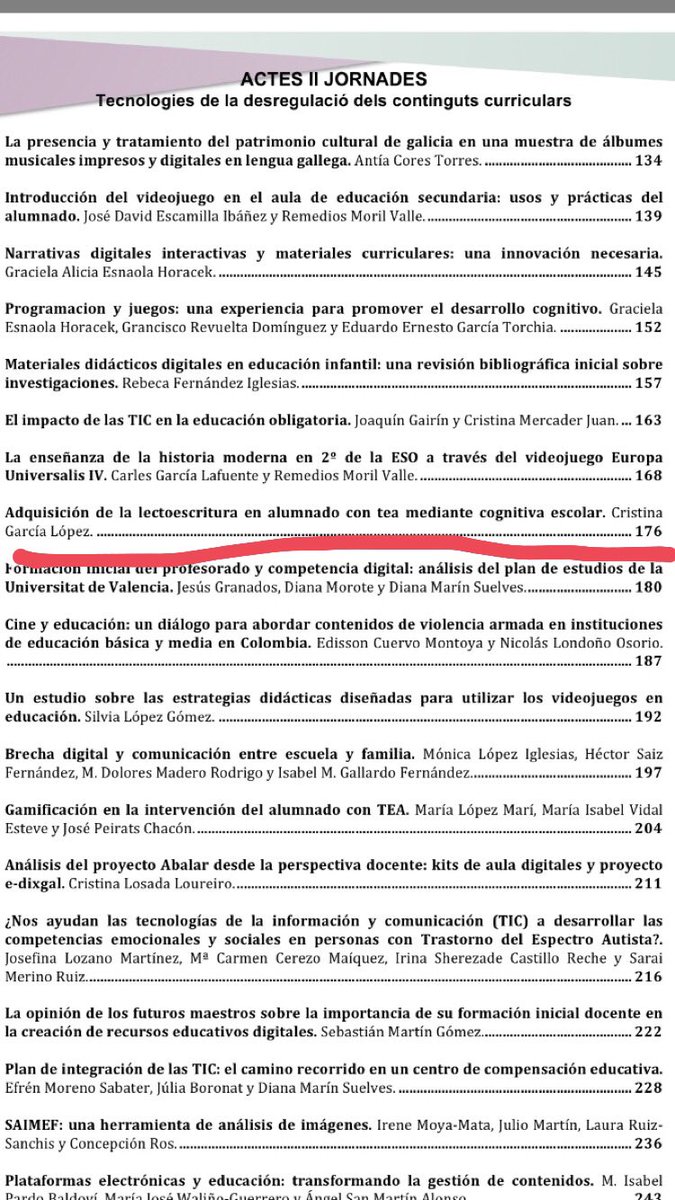 cristinamayl's tweet photo. Publicación en el libro de actas de las II Jornadas “Tecnologies de la desregulació dels continguts curriculars” organizado por la @UV_EG Experiencia en UECIL con el Programa Cognitiva Escolar @itenlearning #UECIL @CeipOrba @Natsfajardo #aulascyl #TEA #Autismoytecnología https://t.co/Juhij4xbRZ