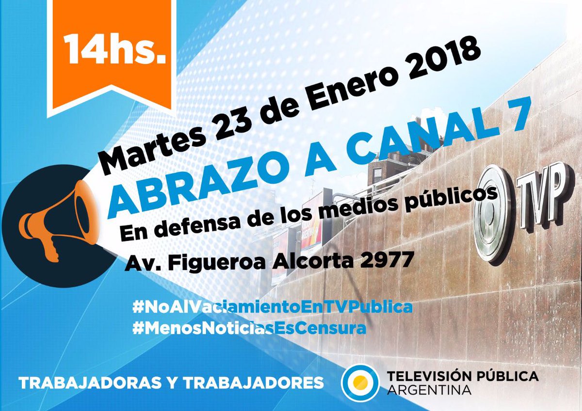 PintaDescalzo's tweet photo. #NoAlVaciamientoEnTVPublica https://t.co/5h189Aw4kh