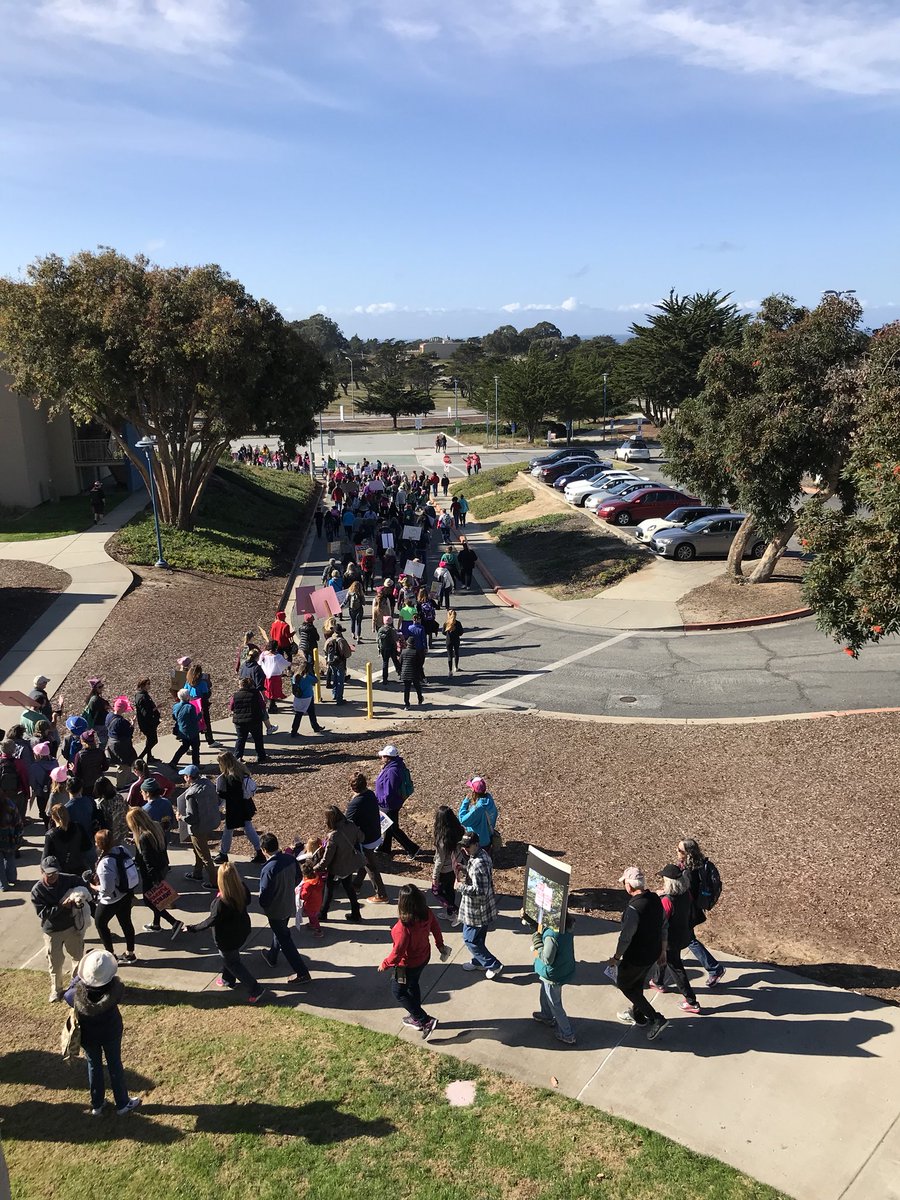 CSUMB's tweet photo. We are proud you took #Exit406 today and made our campus your public square. #ExtraordinaryOpportunity #WomenMarch2018 #WomensMarchMonterey https://t.co/8k8MWspgCI