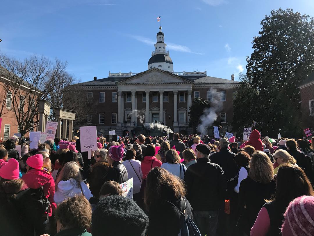 The Women’s March at Maryland State House in Annapolis. #WomensMarch2018 #MarchOnThePolls