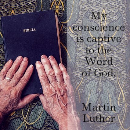 PreparingToGo's tweet photo. My conscience is captive to the Word of God.  -- Martin Luther 

#bible  #GodsWord https://t.co/Mcr1MuTfpq