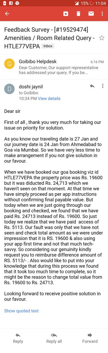DoshiJaynil's tweet photo. @goibibo  https://t.co/KMPwNf9jWb