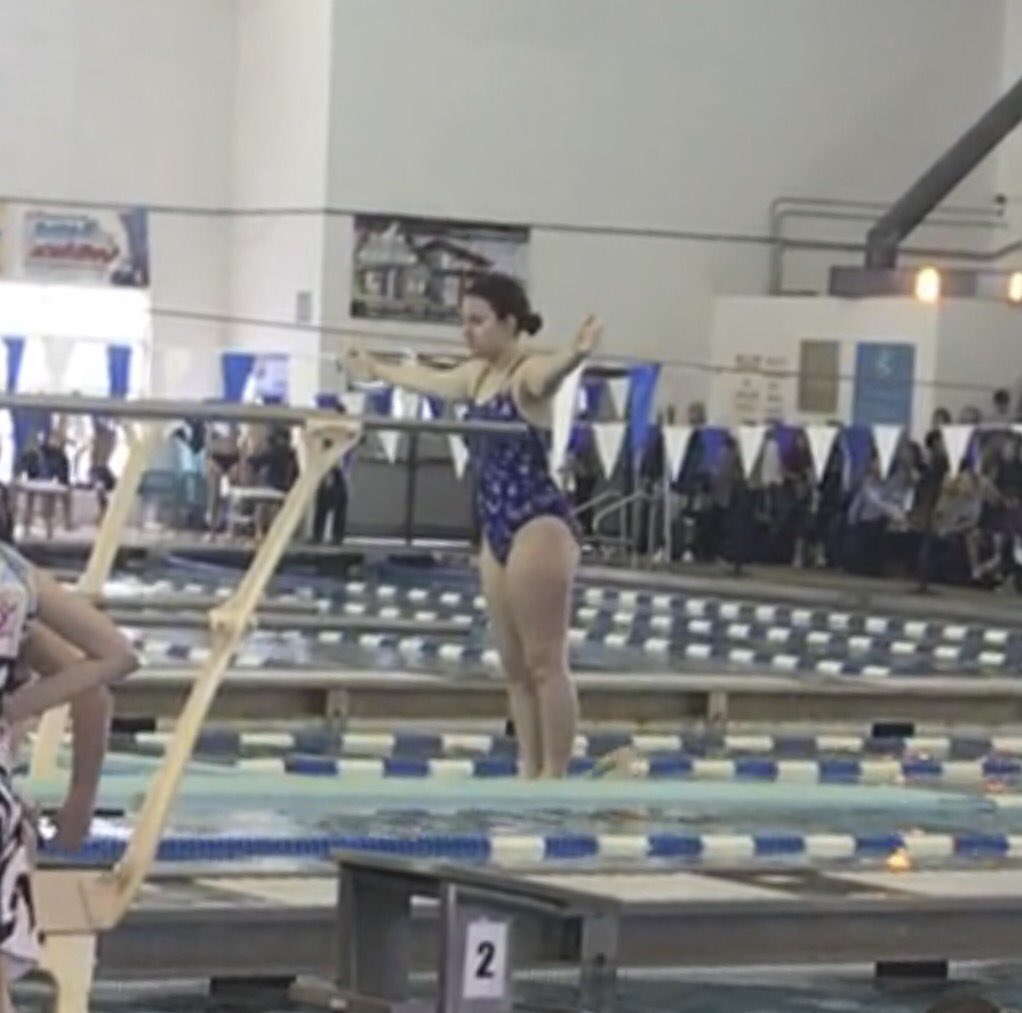 SwimHopewell's tweet photo. Congrats Hopewell diver Emily Hurd on her 4th place IMECK Conference finish and 6th place overall. Swimmers compete Friday. #TitanPride https://t.co/NeXHVxAkvW